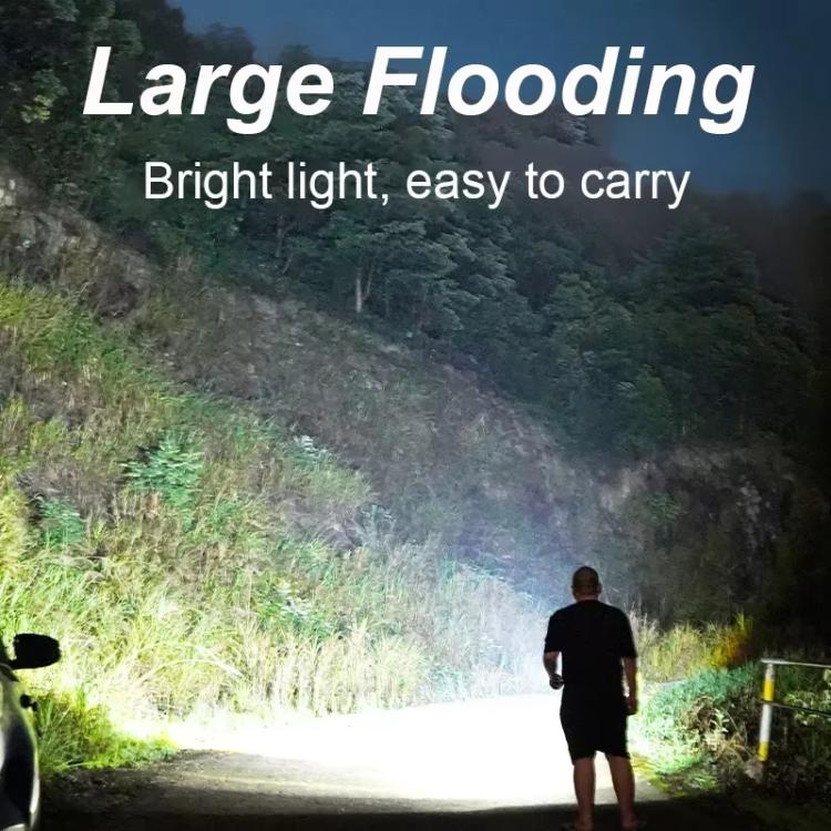 E-SMARTER DC08 Super Bright Floodlight Side Light Rechargeable Mini Flashlight - Black