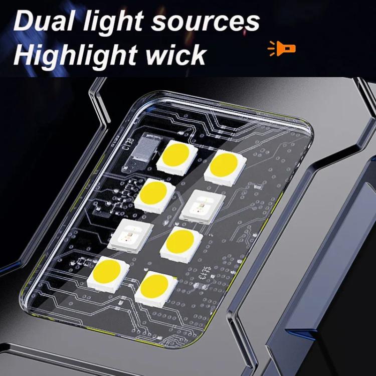 E-SMARTER DC08 Super Bright Floodlight Side Light Rechargeable Mini Flashlight - Black