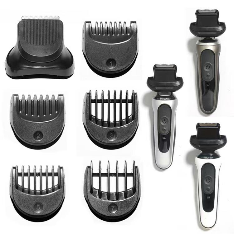 For Braun Series 5/6/7 Shaver Replacement Trimmer Attachment Kit With 5 Guiding Combs - Black