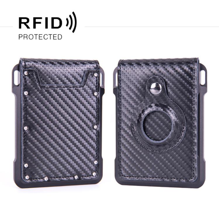 For AirTag 2nd Gen / AirTag 1st Gen Cowhide Metal Wallet Credit Card Bag RFID Anti Theft Badge Card Holder