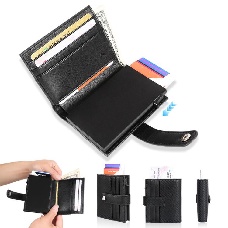 Pop-Up Aluminum Card Case RFID Blocking Metal Card Holder Wallet For Men and Women