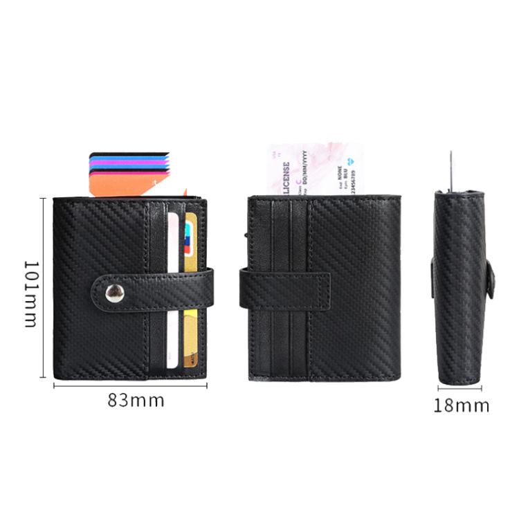 Pop-Up Aluminum Card Case RFID Blocking Metal Card Holder Wallet For Men and Women