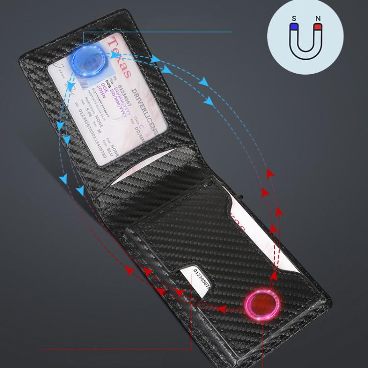 Auto Pop-Up Bifold Metal PU Card Holder RFID Blocking Wallet Slim Design For Credit Cards, ID