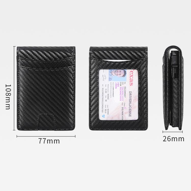 Auto Pop-Up Bifold Metal PU Card Holder RFID Blocking Wallet Slim Design For Credit Cards, ID