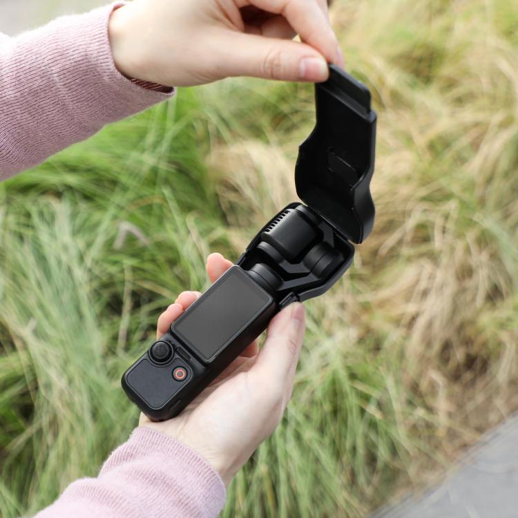 For DJI Osmo Pocket 3 Amazear Protective Case All-in-One Anti-Scratch Cover with Built-in Filter Slot - Black