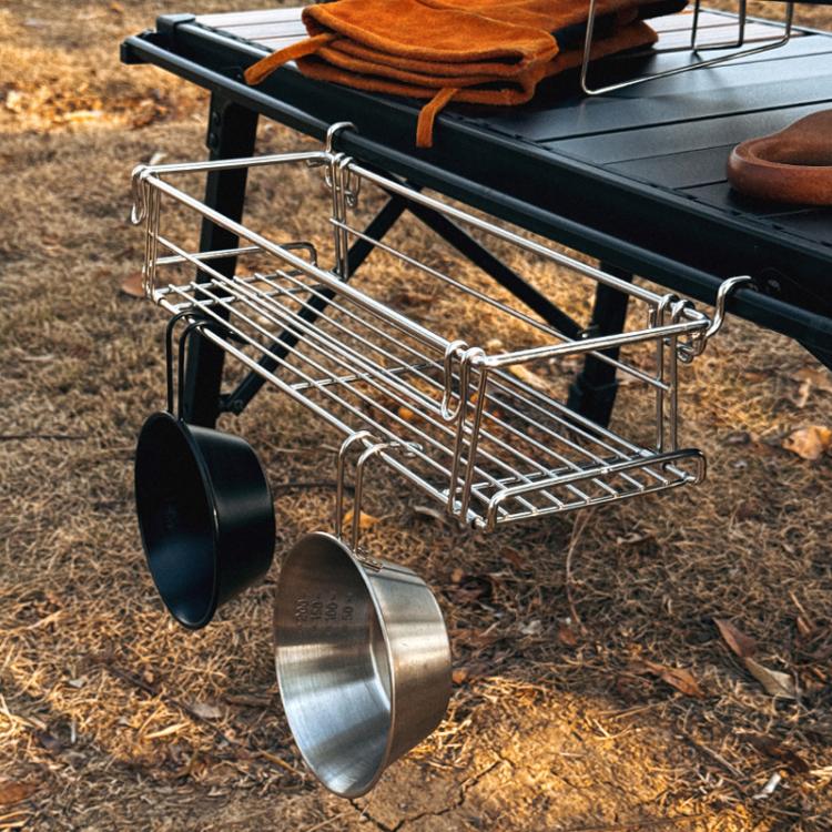 CLS Outdoor IGT Aluminum Plate Table Expansion Rack Folding Table Accessories - Stainless Steel Color