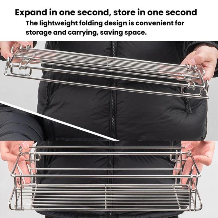 CLS Outdoor IGT Aluminum Plate Table Expansion Rack Folding Table Accessories - Stainless Steel Color