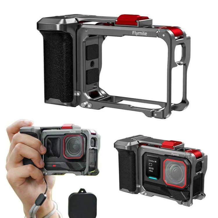 For Insta360 Ace Pro 2 / Ace Pro Flymile Xplorer Grip Kit Street Photography Handle Metal Cage Case - AC2013