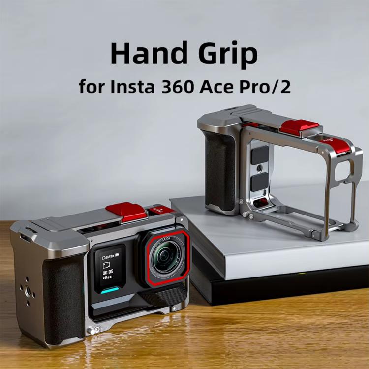 For Insta360 Ace Pro 2 / Ace Pro Flymile Xplorer Grip Kit Street Photography Handle Metal Cage Case - AC2013