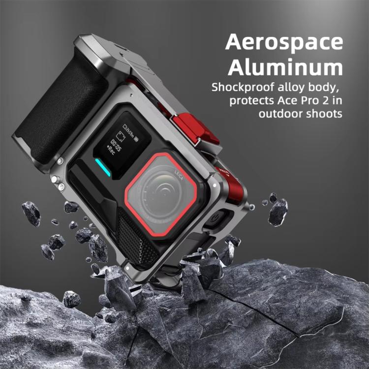 For Insta360 Ace Pro 2 / Ace Pro Flymile Xplorer Grip Kit Street Photography Handle Metal Cage Case - AC2013
