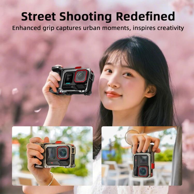 For Insta360 Ace Pro 2 / Ace Pro Flymile Xplorer Grip Kit Street Photography Handle Metal Cage Case - AC2013