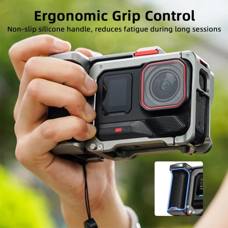 For Insta360 Ace Pro 2 / Ace Pro Flymile Xplorer Grip Kit Street Photography Handle Metal Cage Case - AC2013