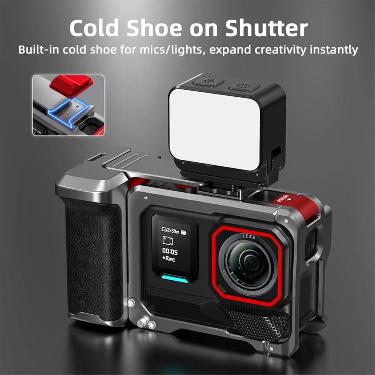 For Insta360 Ace Pro 2 / Ace Pro Flymile Xplorer Grip Kit Street Photography Handle Metal Cage Case - AC2013