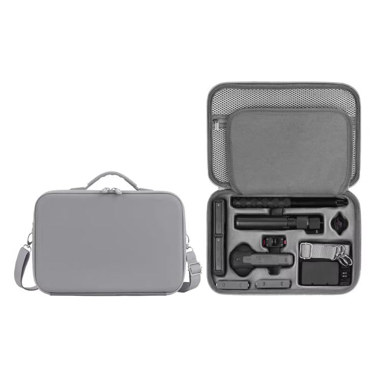 For Insta360 X5 Flymile All-in-One Storage Shoulder Bag Durable PU + Lycra Material Carrying Case - Gray