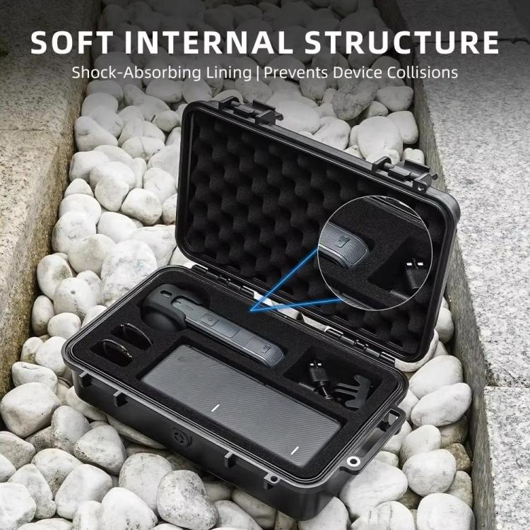 For Insta360 X5 Camera Flymile Portable Protective Hard Case Waterproof Shockproof Travel Carrying Storage Box - Black