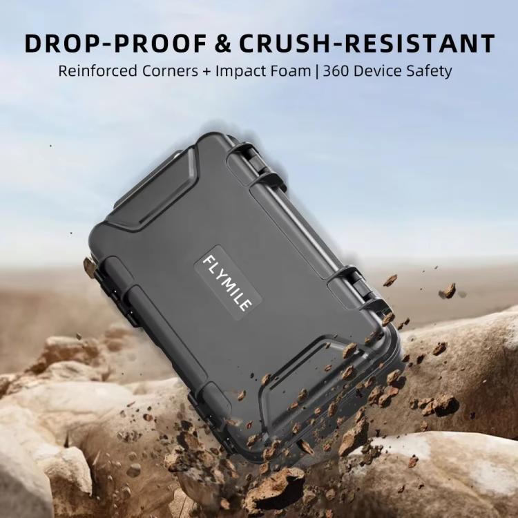 For Insta360 X5 Camera Flymile Portable Protective Hard Case Waterproof Shockproof Travel Carrying Storage Box - Black