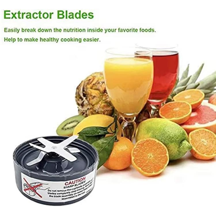 For NutriBullet 900W And 600W Blender Extractor Blade Replacement Parts - Gray Blue