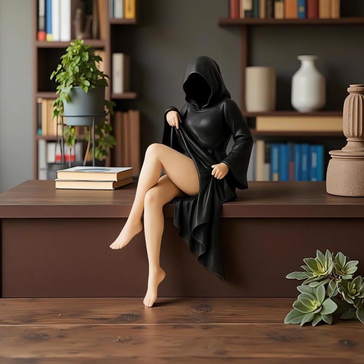 Halloween Black Robe Queen Bookshelf Statue Decorative Gift