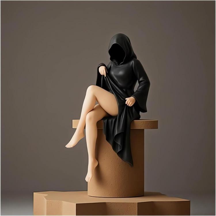 Halloween Black Robe Queen Bookshelf Statue Decorative Gift