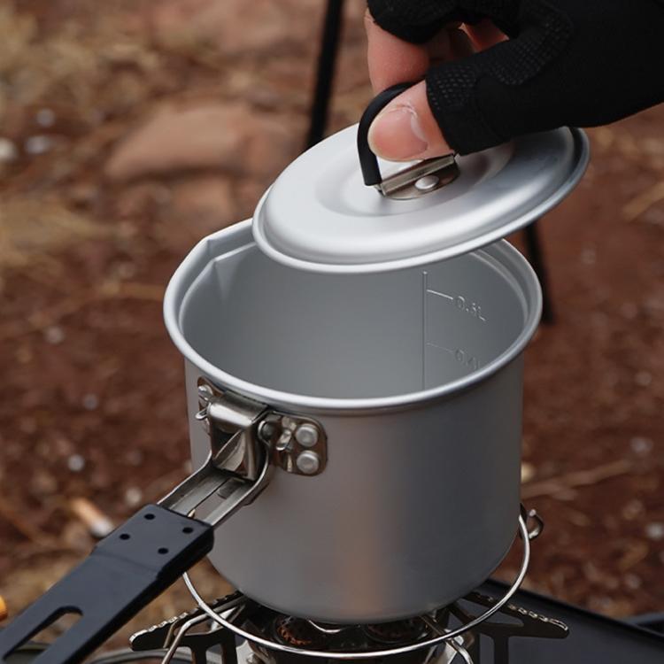 CLS 770ml Outdoor Camping Portable Single Pot Self-driving Folding Pot - White