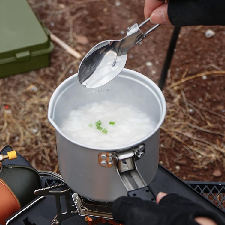 CLS 770ml Outdoor Camping Portable Single Pot Self-driving Folding Pot - White