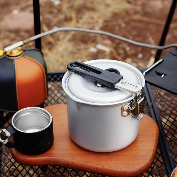 CLS 770ml Outdoor Camping Portable Single Pot Self-driving Folding Pot - White
