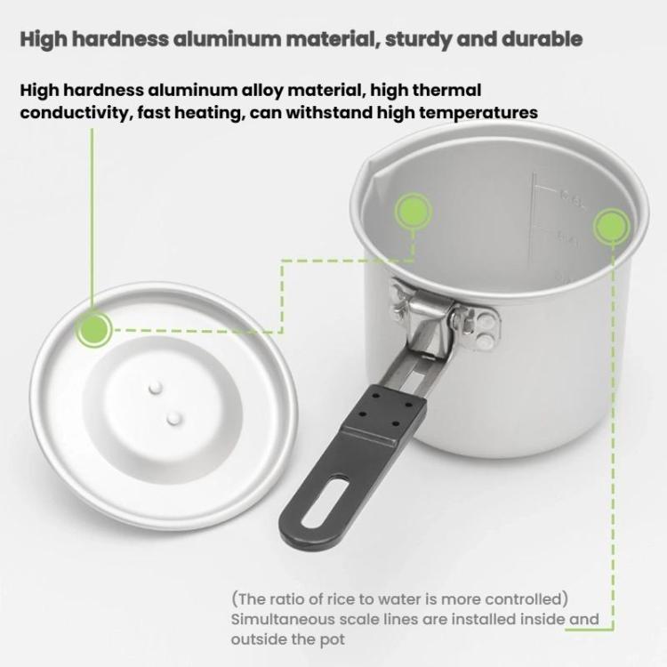 CLS 770ml Outdoor Camping Portable Single Pot Self-driving Folding Pot - White