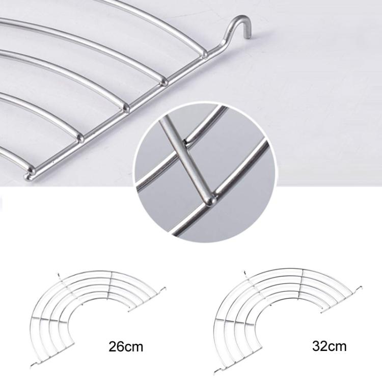 Stainless Steel Semi-circular Pot Edge Oil Drain Rack, Size: 32cm Thickness 3.0mm