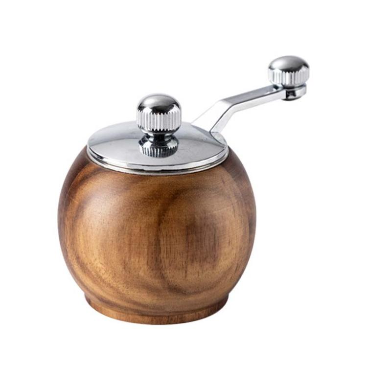 Single Ball Pepper Mill Hand-Crank Mini Ceramic Core Multi-Purpose Grinder