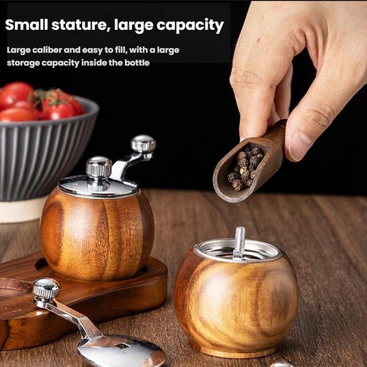 Single Ball Pepper Mill Hand-Crank Mini Ceramic Core Multi-Purpose Grinder