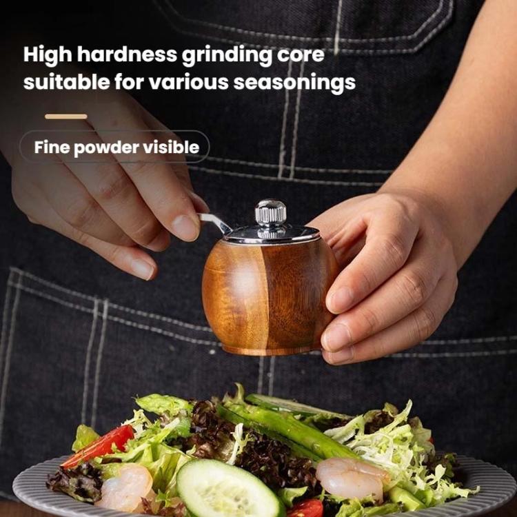 Single Ball Pepper Mill Hand-Crank Mini Ceramic Core Multi-Purpose Grinder