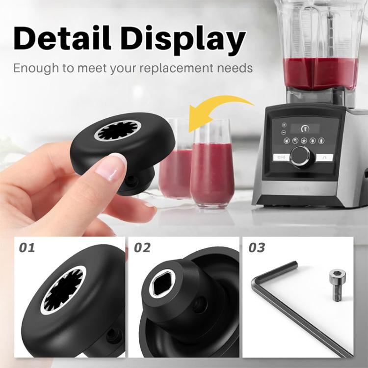 For Vitamix 5200 5006 5012 5057 Drive Socket Mushroom Head Blender Parts - Black