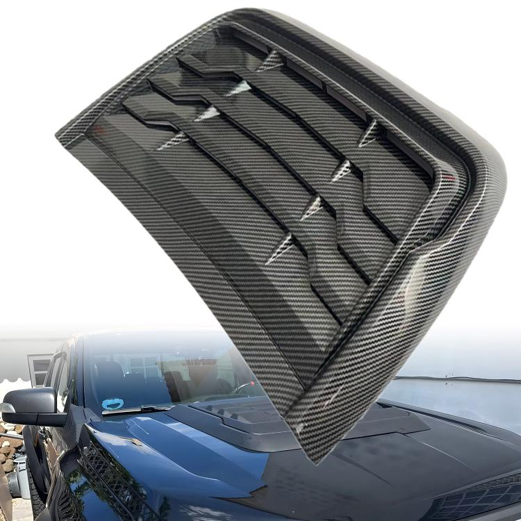 Car Hood Air Intake Cover Deflector For Ford Ranger Raptor 2015-2022, Color: Carbon Pattern