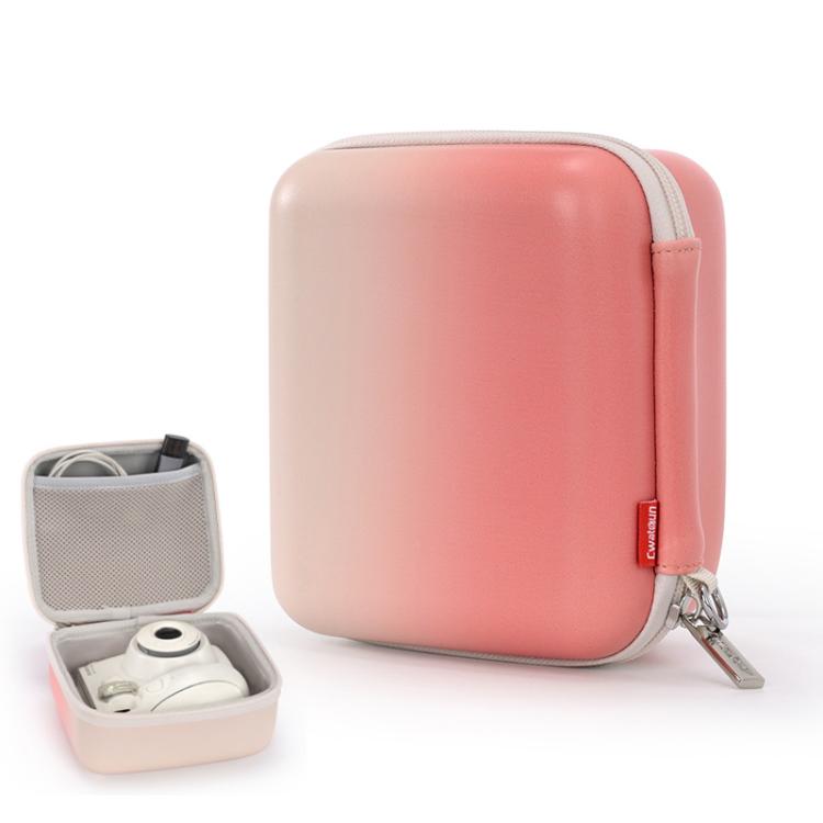 Cwatcun D218 Large Handheld Instant Camera Bag Portable Lightweight CCD Storage Bag - Gradient Pink
