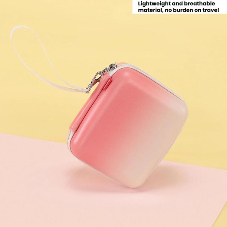 Cwatcun D218 Large Handheld Instant Camera Bag Portable Lightweight CCD Storage Bag - Gradient Pink