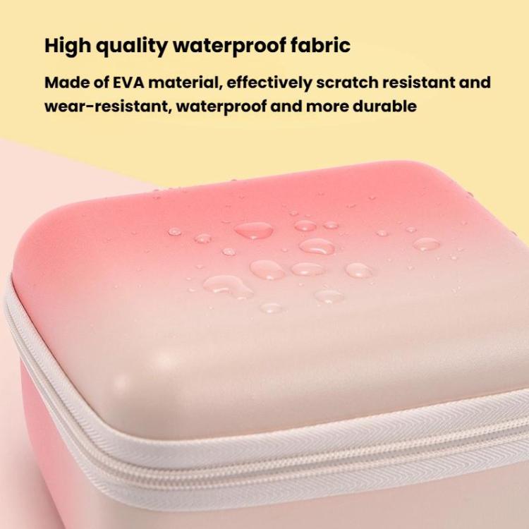 Cwatcun D218 Large Handheld Instant Camera Bag Portable Lightweight CCD Storage Bag - Gradient Pink