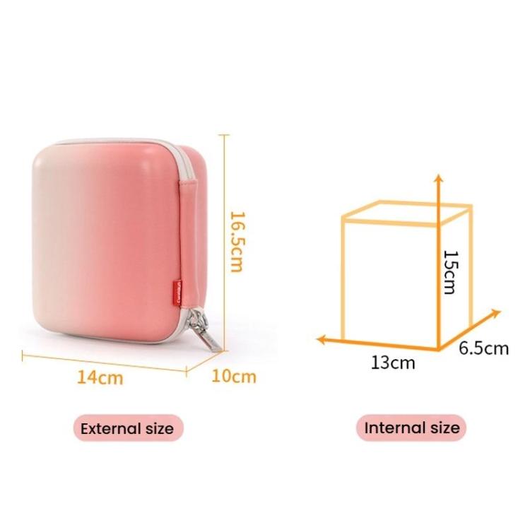 Cwatcun D218 Large Handheld Instant Camera Bag Portable Lightweight CCD Storage Bag - Gradient Pink