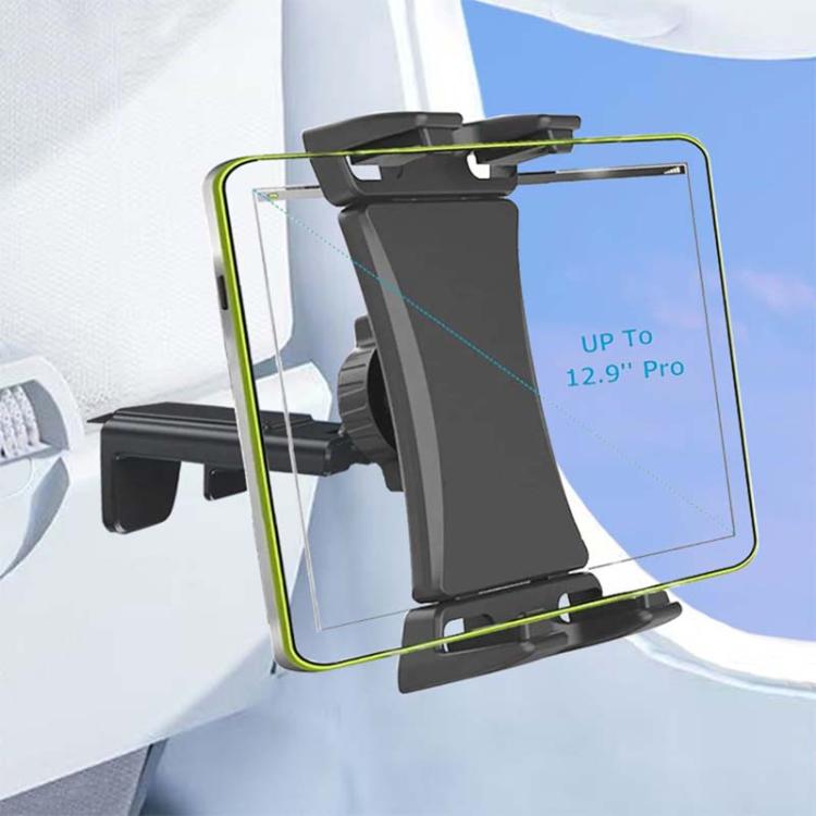 Multifunctional Travel Mobile Phone Tablet Desktop Stand Rotating Fixed Clip - Black