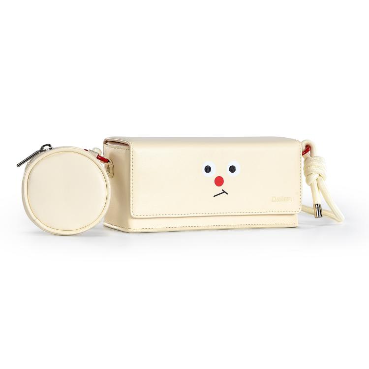 For DJI Pocket 3 Cwatcun D195 Medium Pocket Tripod Camera Bag Camera Accessories Shoulder Bag - White