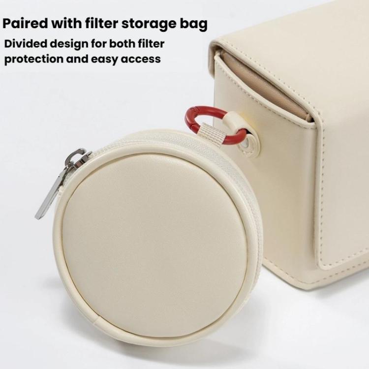 For DJI Pocket 3 Cwatcun D195 Medium Pocket Tripod Camera Bag Camera Accessories Shoulder Bag - White