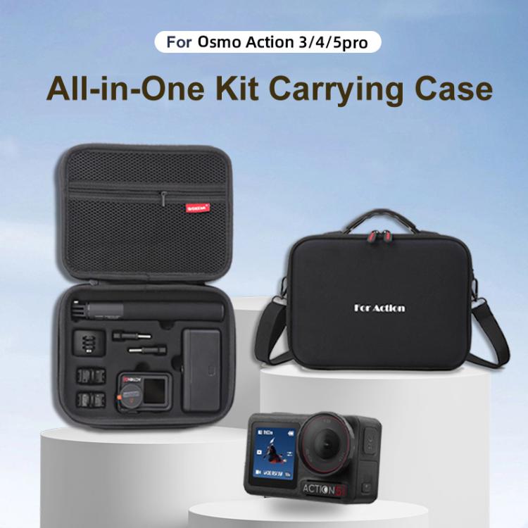 Carrying Case For DJI Action 5 Pro /Action 4 / Action 3 All-in-One Kit Durable Shoulder & Hand Carry Bag - Pink