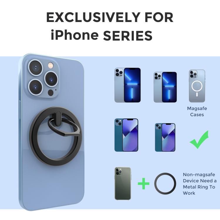 AhaStyle WG82 MagSafe Magnetic Suction Mount Zinc Alloy Ring Mount