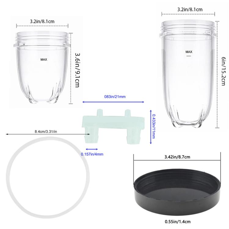 16 oz Cup For Magic Bullet 250W Juicer Blender Replacement Parts