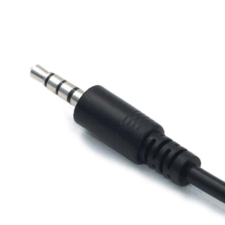 10pcs 3.5mm Male Round Head To USB 2.0 Female USB Disk Car MP3 Data Transmission Cable - Black