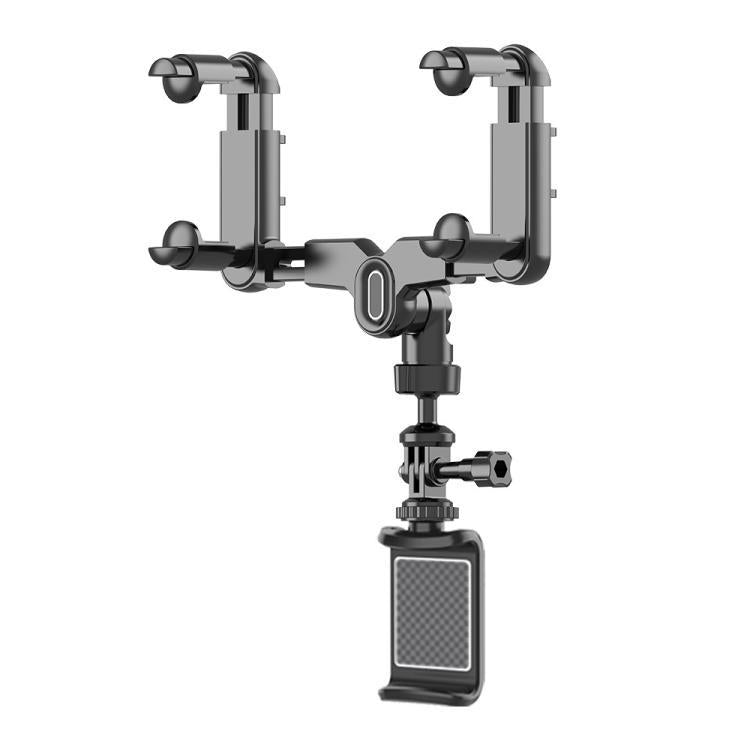 Car Rearview Mirror Bracket Camera Mobile Phone Fixing Base Accessories - With Phone Clip