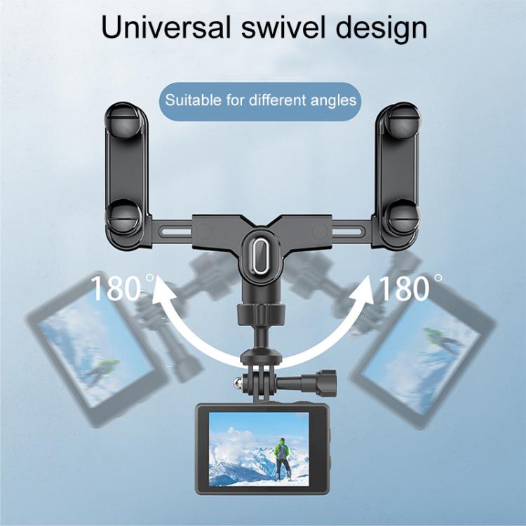 Car Rearview Mirror Bracket Camera Mobile Phone Fixing Base Accessories - With Phone Clip