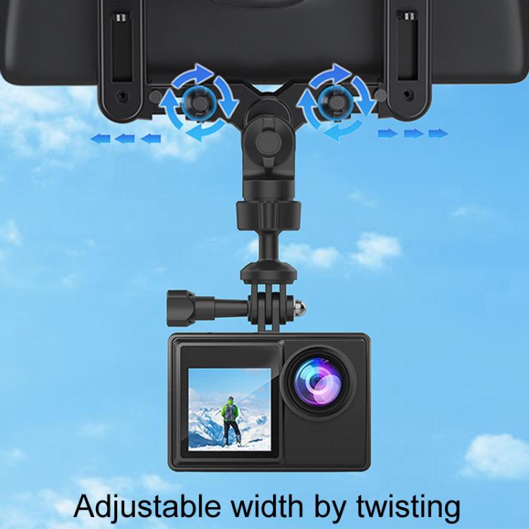 Car Rearview Mirror Bracket Camera Mobile Phone Fixing Base Accessories - With Phone Clip