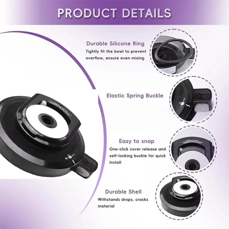 Replacement Outer Bowl Lid For Ninja NC299AMZ/NC301/NC300 Ice Cream Maker - Black