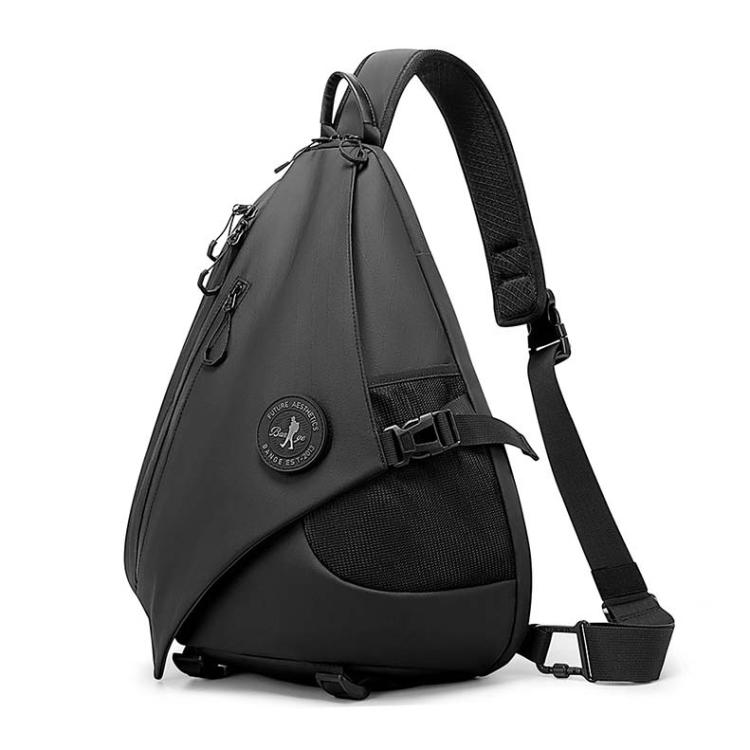BANGE FW-232 Men Rreast Bag Large Capacity Outdoor Riding Backpack Shoulder Crossbody Bag - Black