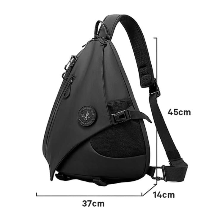 BANGE FW-232 Men Rreast Bag Large Capacity Outdoor Riding Backpack Shoulder Crossbody Bag - Black